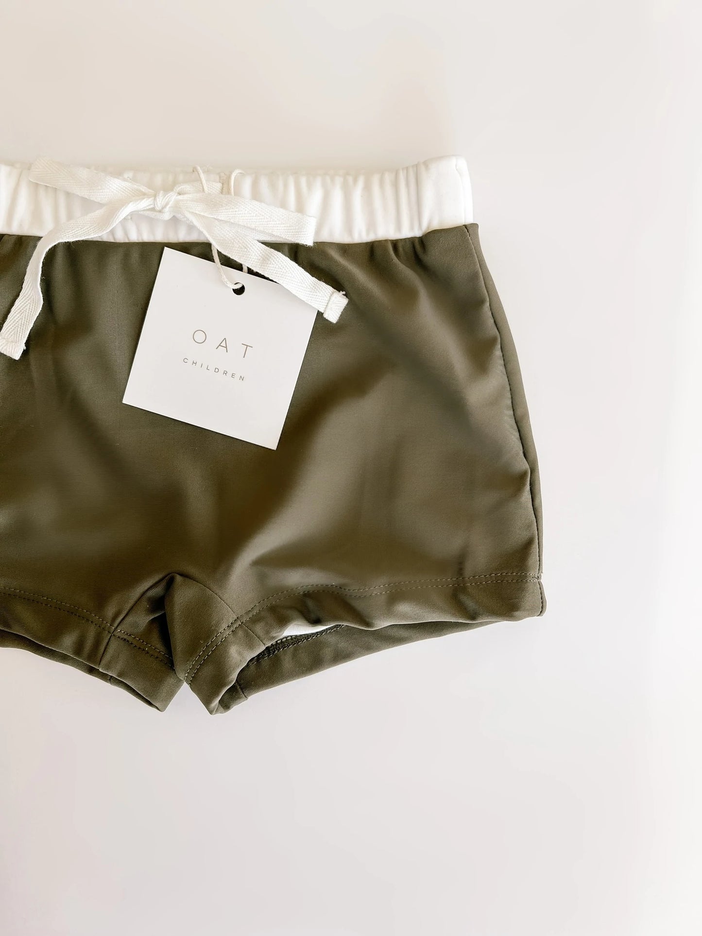 Euro Style Swim Trunks - Olive