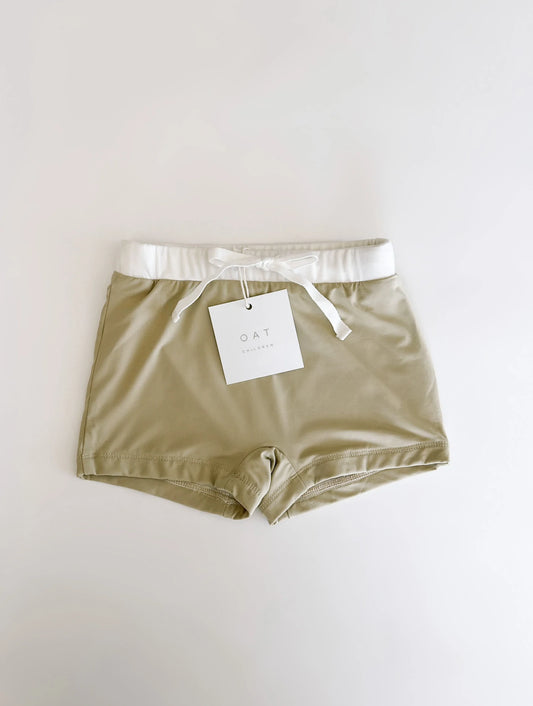 Euro Style Swim Trunks - Khaki