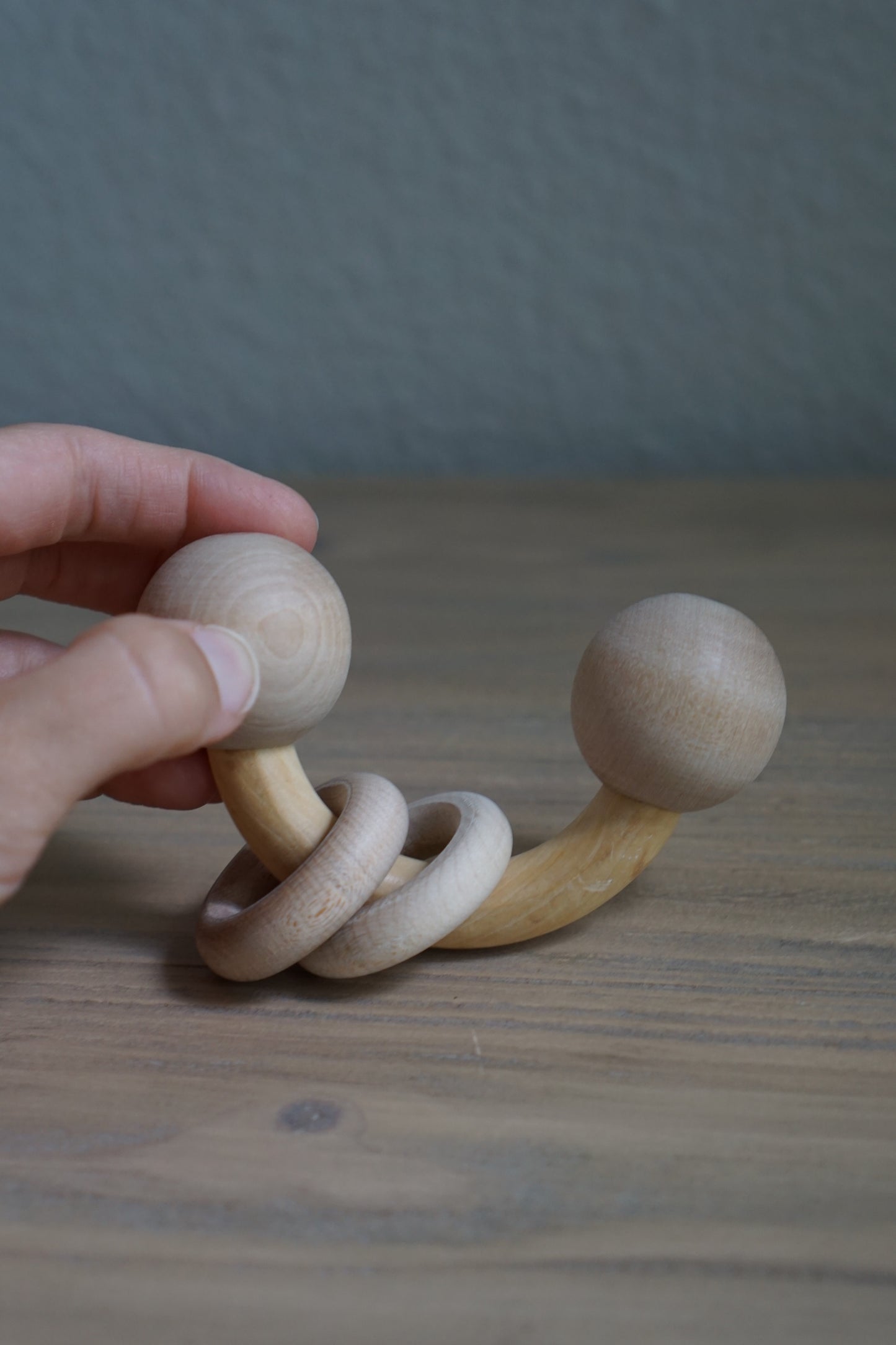 Rainbow Wooden Rattle