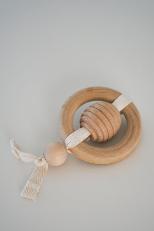 Wooden Bee Teether