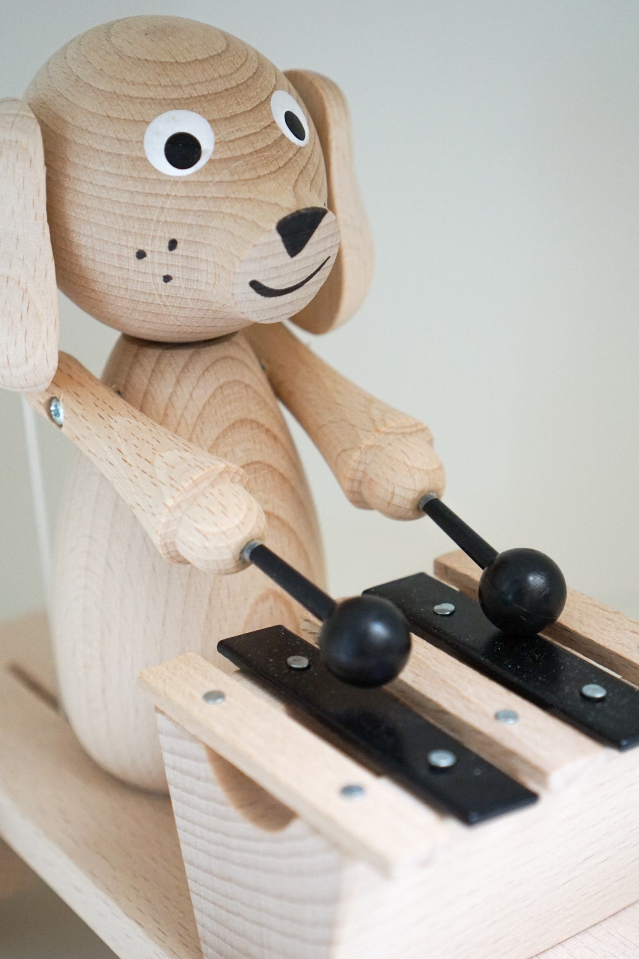 Xylophone Pull Along Wooden Dog