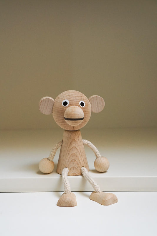 Sitting Wooden Monkey