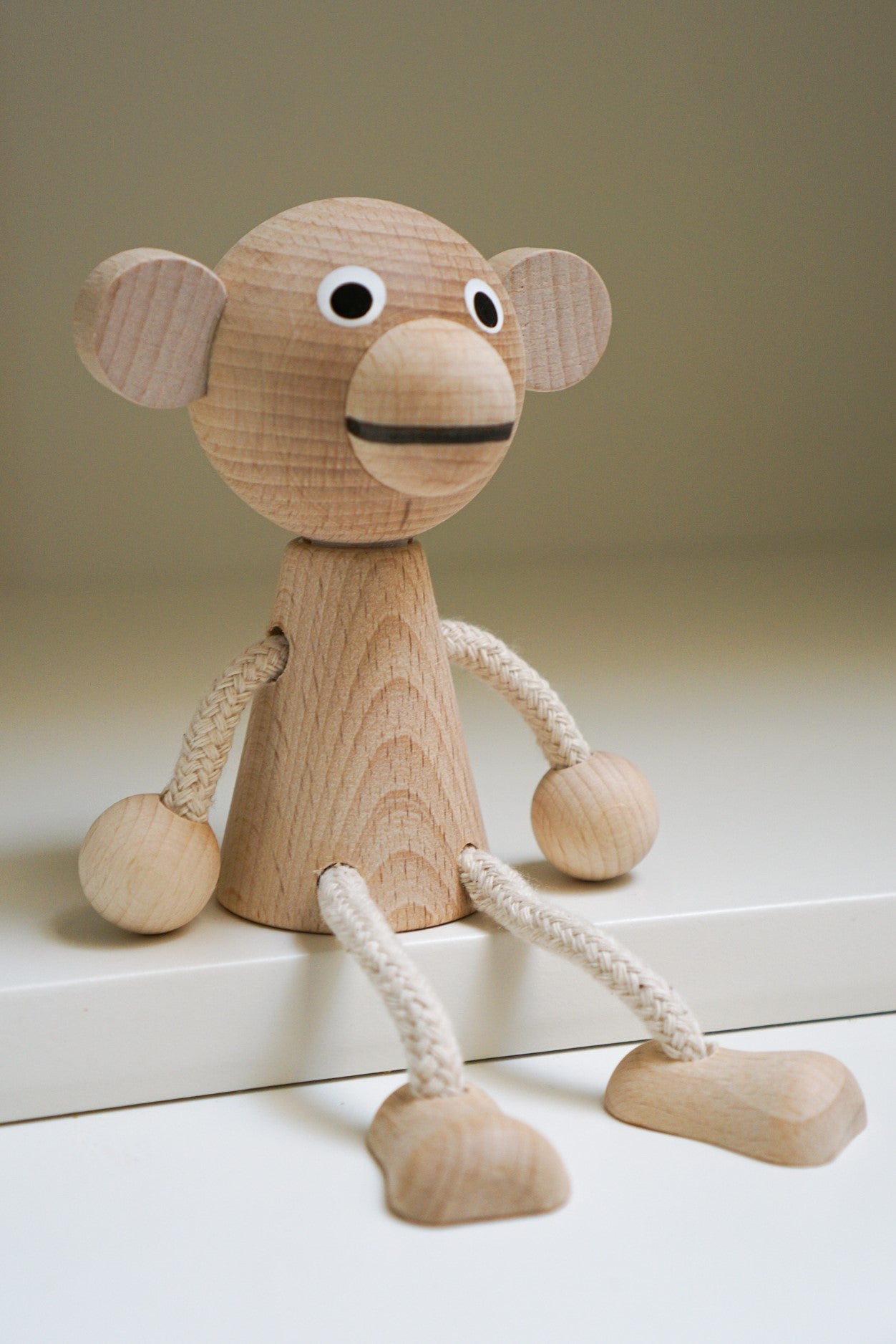 Sitting Wooden Monkey