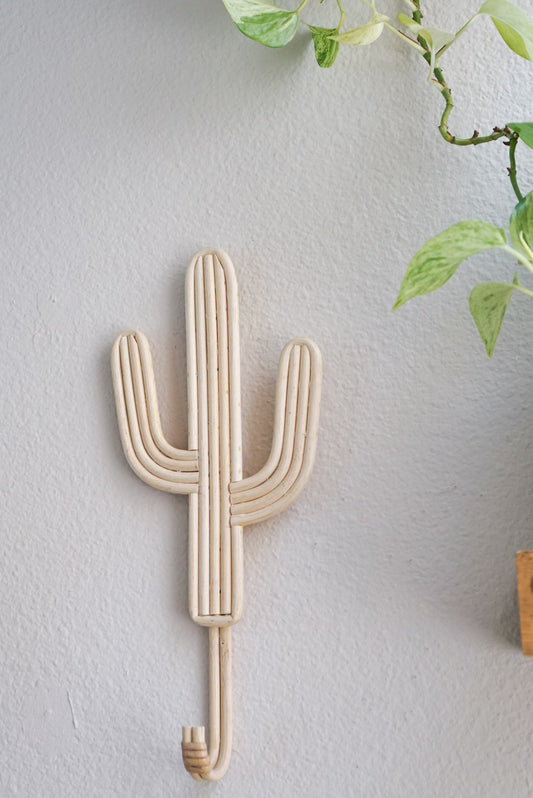 Rattan Cactus Wall Hook