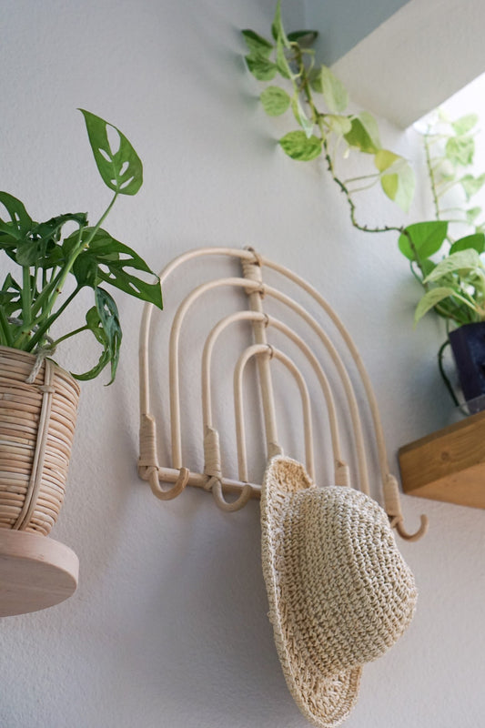 Rattan Rainbow Wall Hanging