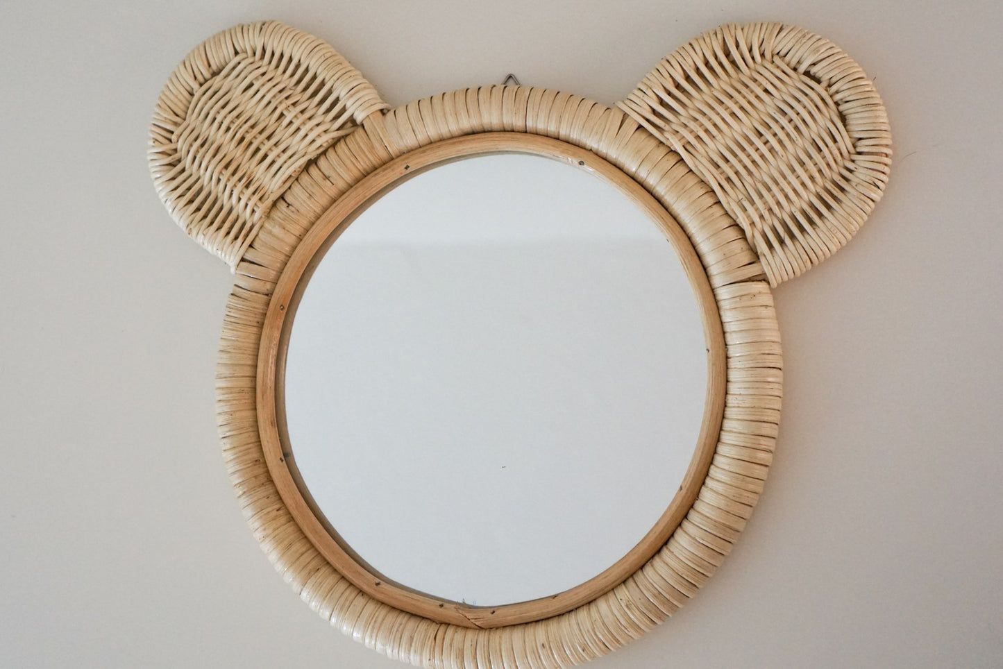 Rattan Bear Mirror