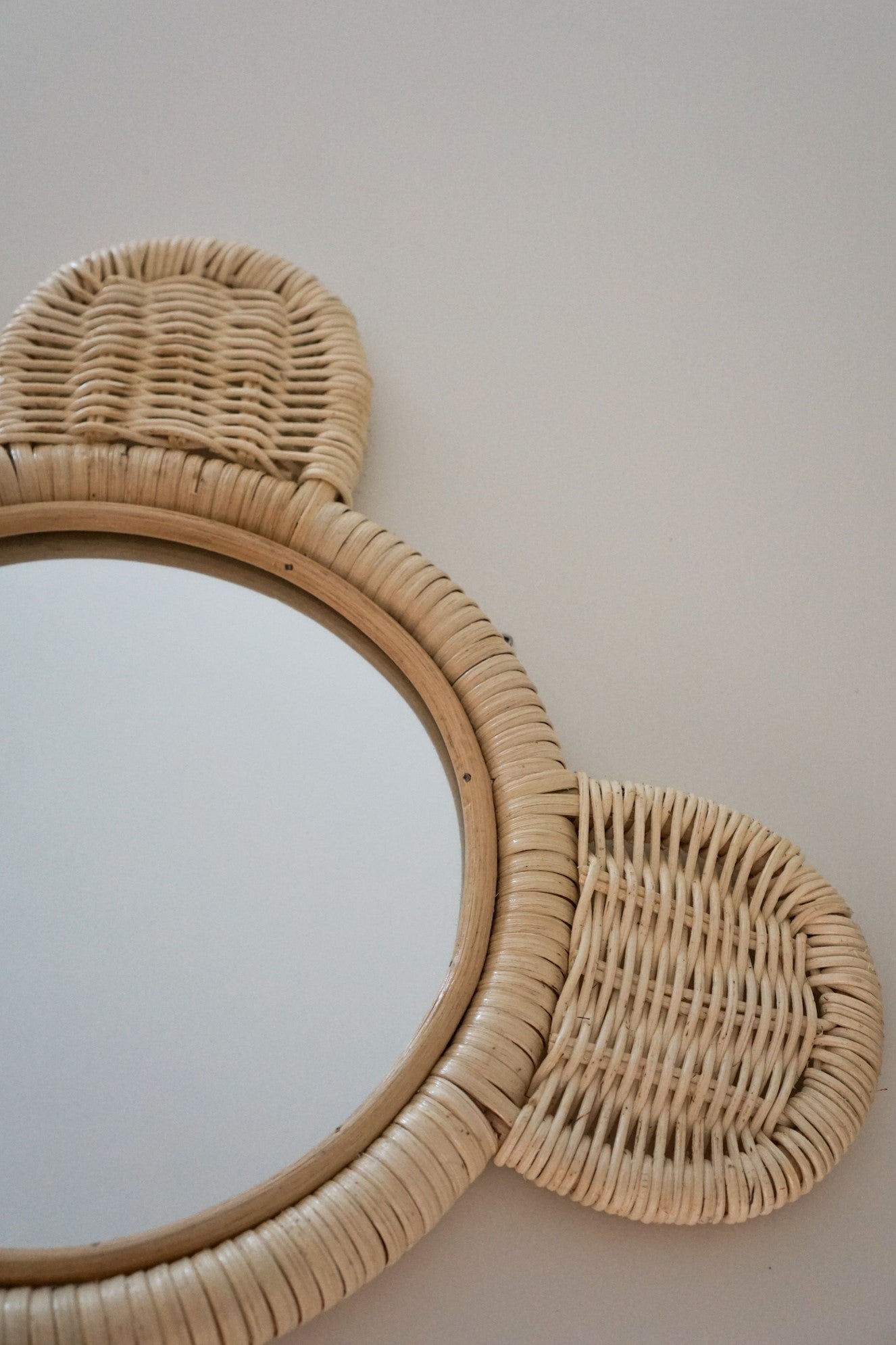 Rattan Bear Mirror