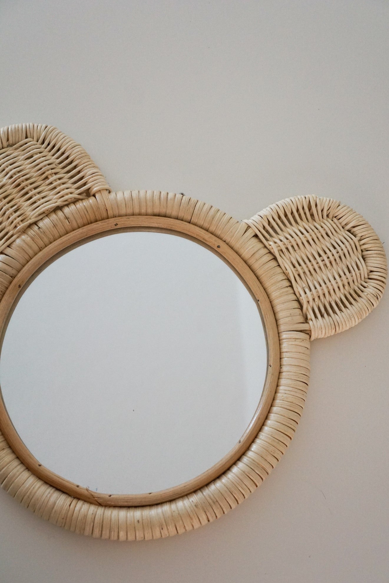 Rattan Bear Mirror