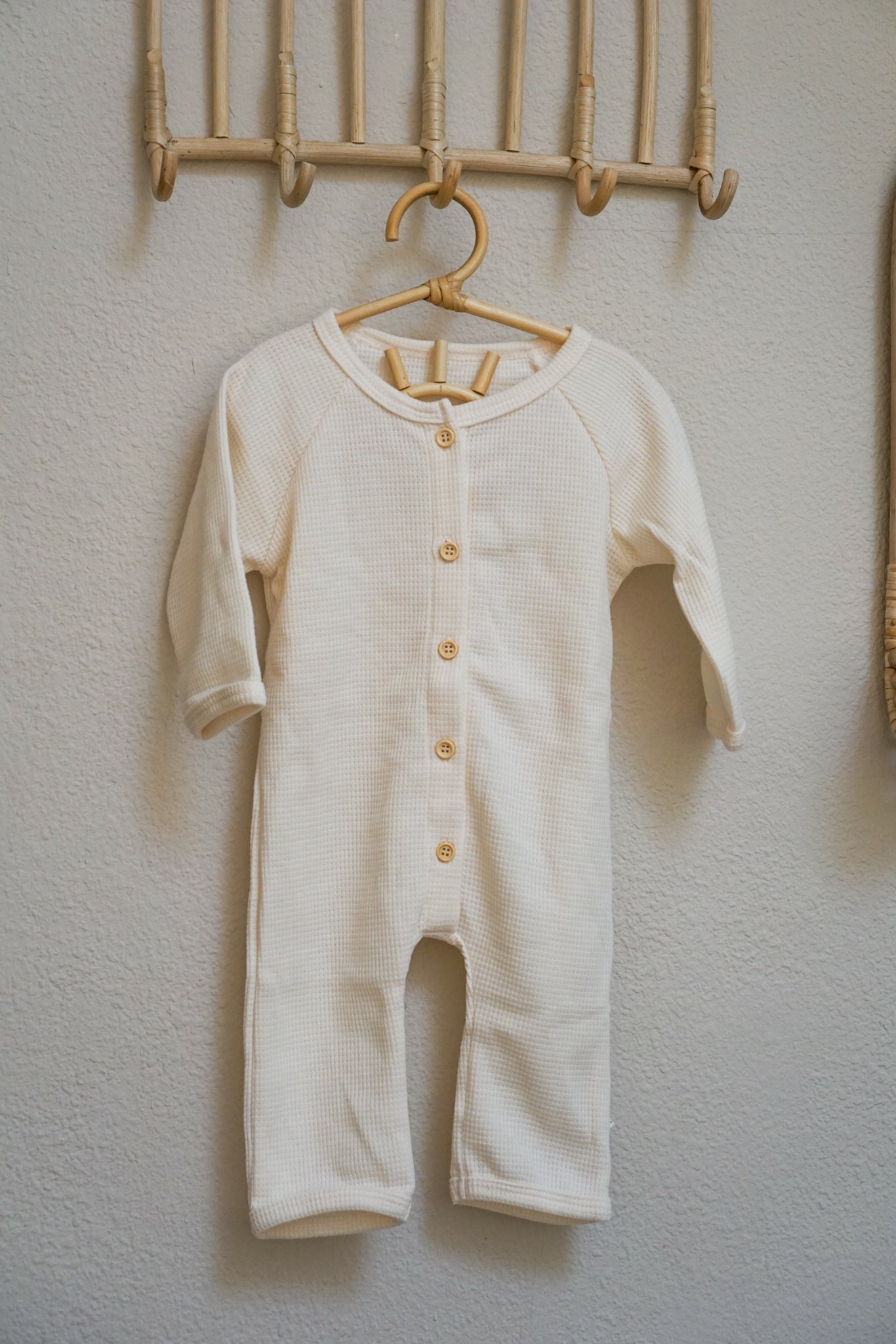 Cream Knit Jumpsuit