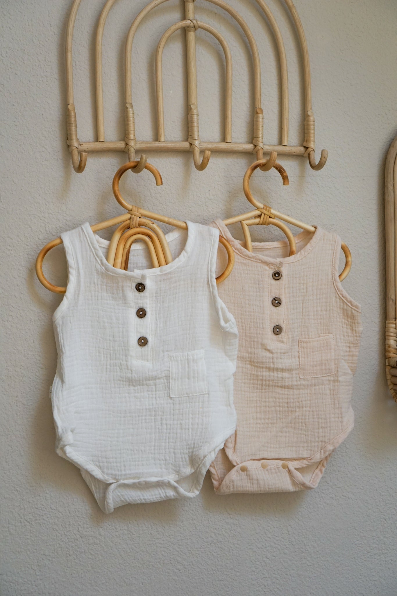 Cream Sleeveless Romper