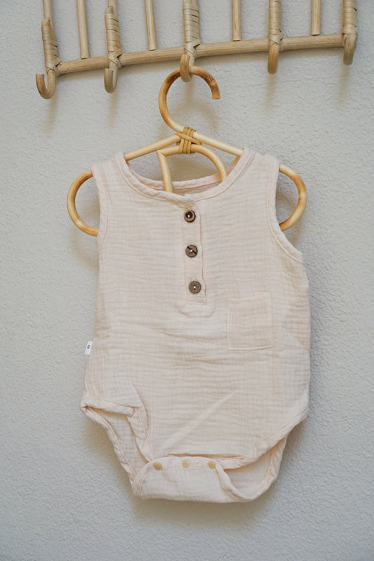 Oat Sleeveless Romper