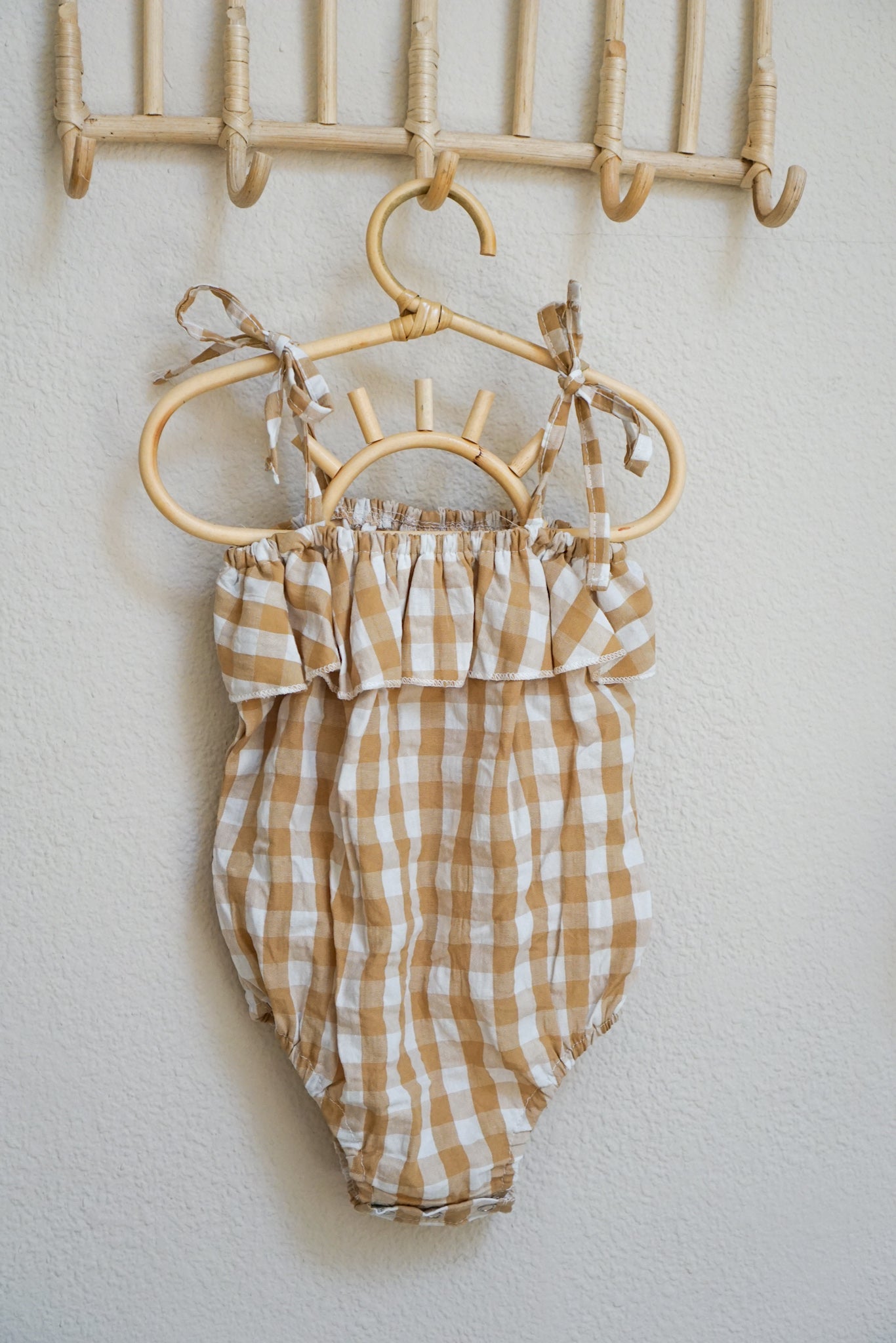 Mustard Plaid Romper