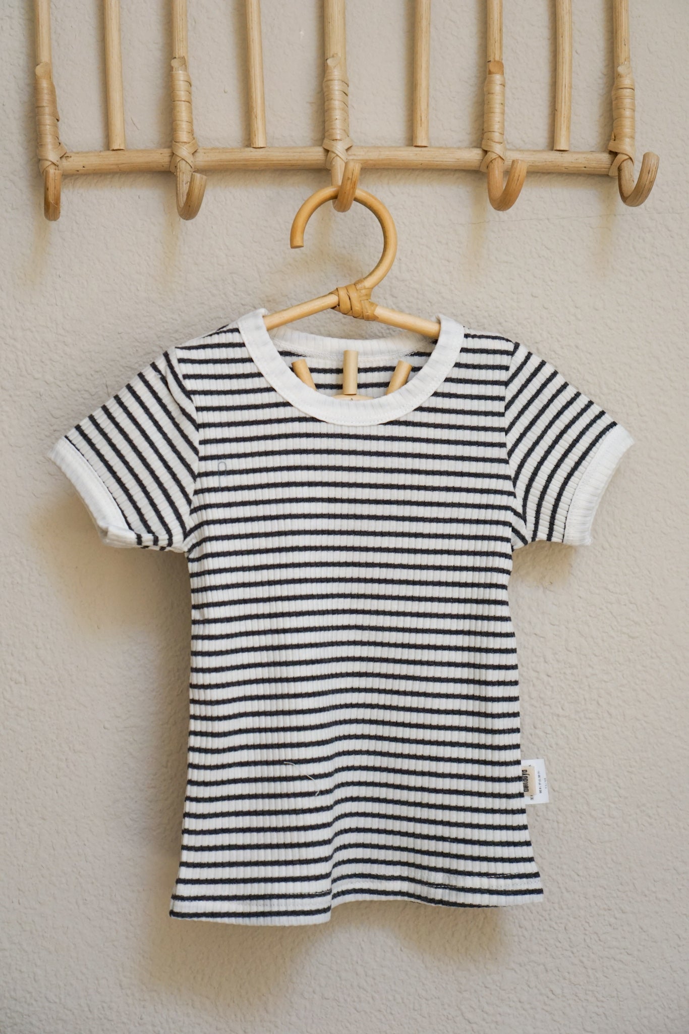 Indigo Striped Ribbed Shortie Set