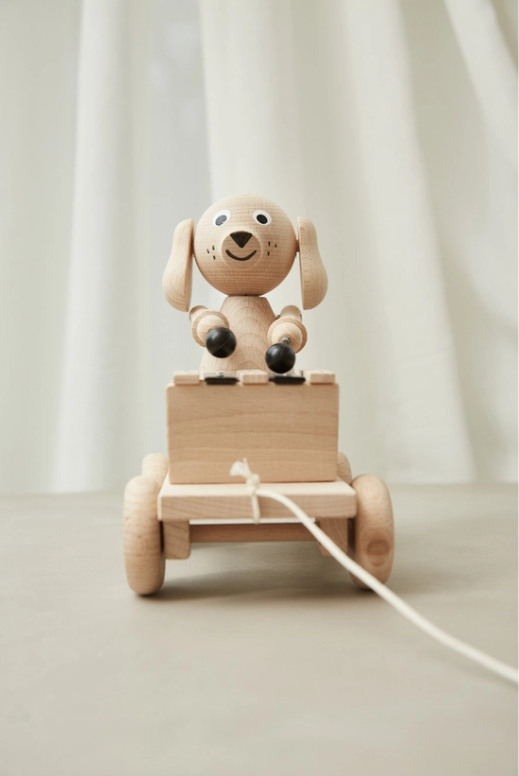 Xylophone Pull Along Wooden Dog